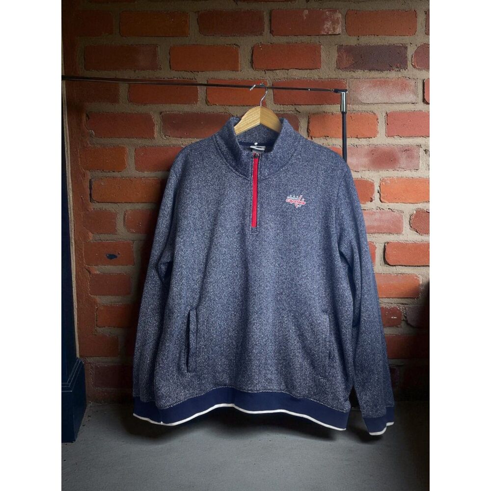 Washington Capitals NHL Pullover Quarter-Zip Sweater Fleece – Size Kids XL